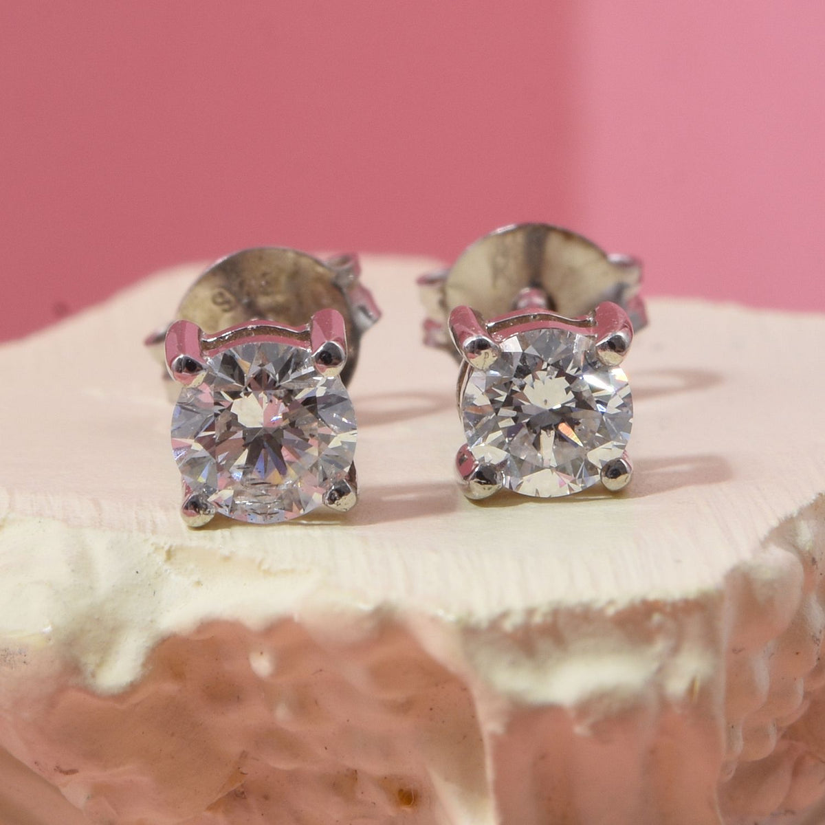 LUXURIANT SI-GH Labor Diamant Ohrringe, 925 Silber rhodiniert - 0,50 ct.