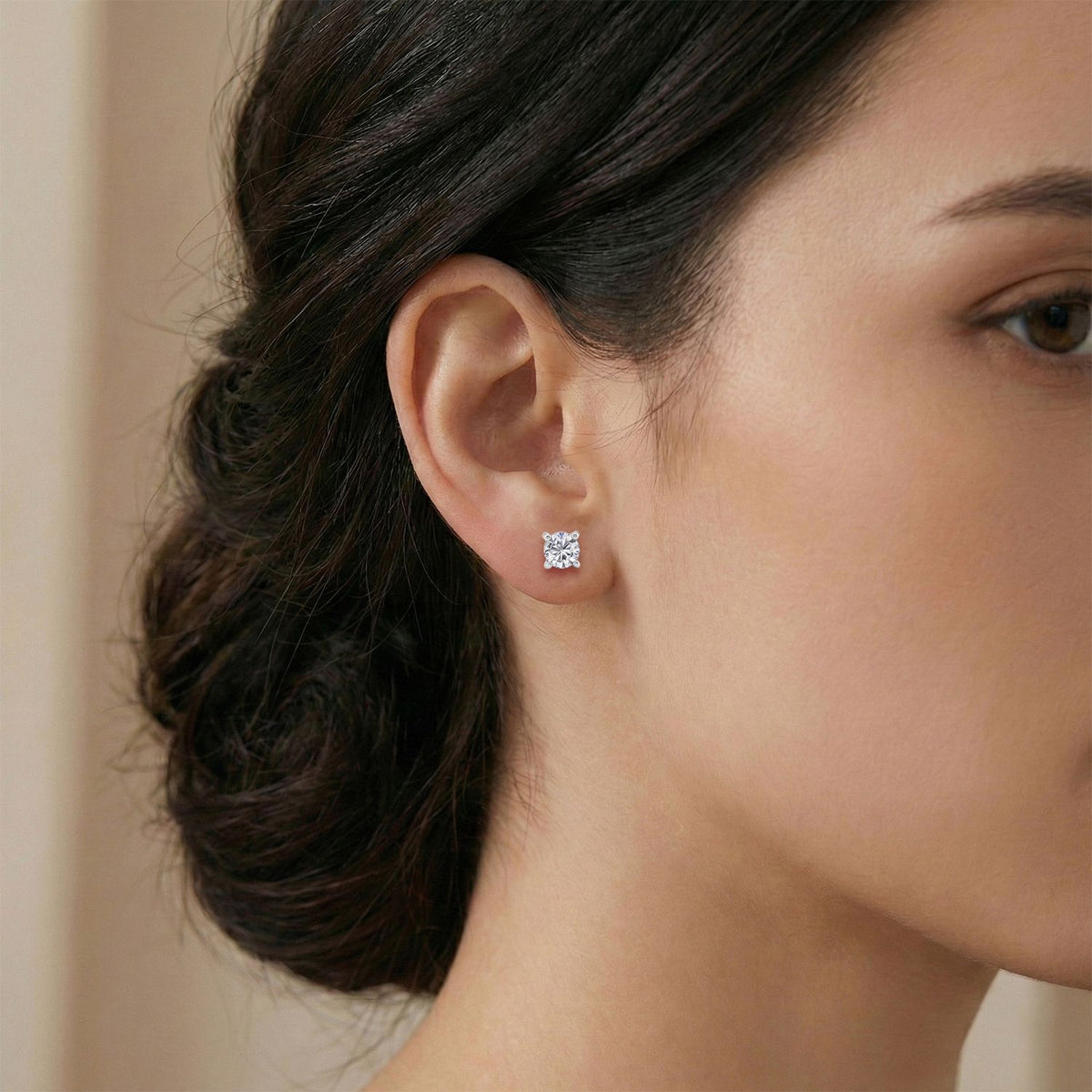 LUXURIANT SI-GH Labor Diamant Ohrringe, 925 Silber rhodiniert - 0,50 ct.
