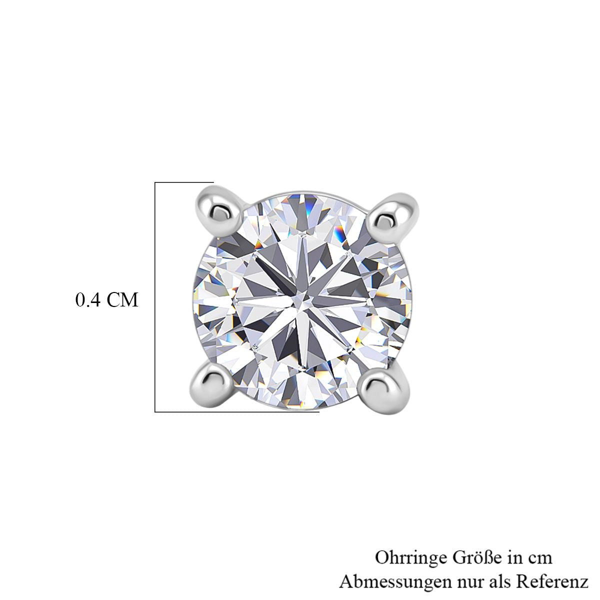 LUXURIANT SI-GH Labor Diamant Ohrringe, 925 Silber rhodiniert - 0,50 ct.