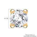 LUXURIANT DIAMOND - Lab Grown Diamant SI-GH Ohrringe 925 Silber 750 Gelbgold Vermeil ca. 0,50 ct.