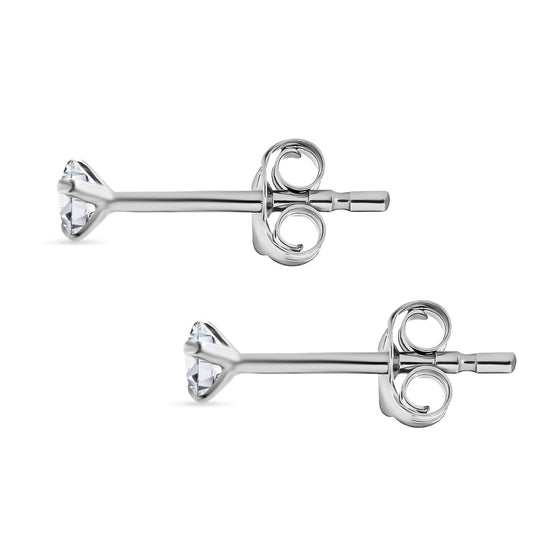Moissanit Ohrringe 925 Silber vergoldet ca. 0.25 ct