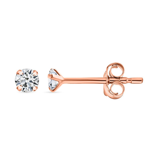 Moissanit Ohrringe 925 Silber vergoldet ca. 0.25 ct
