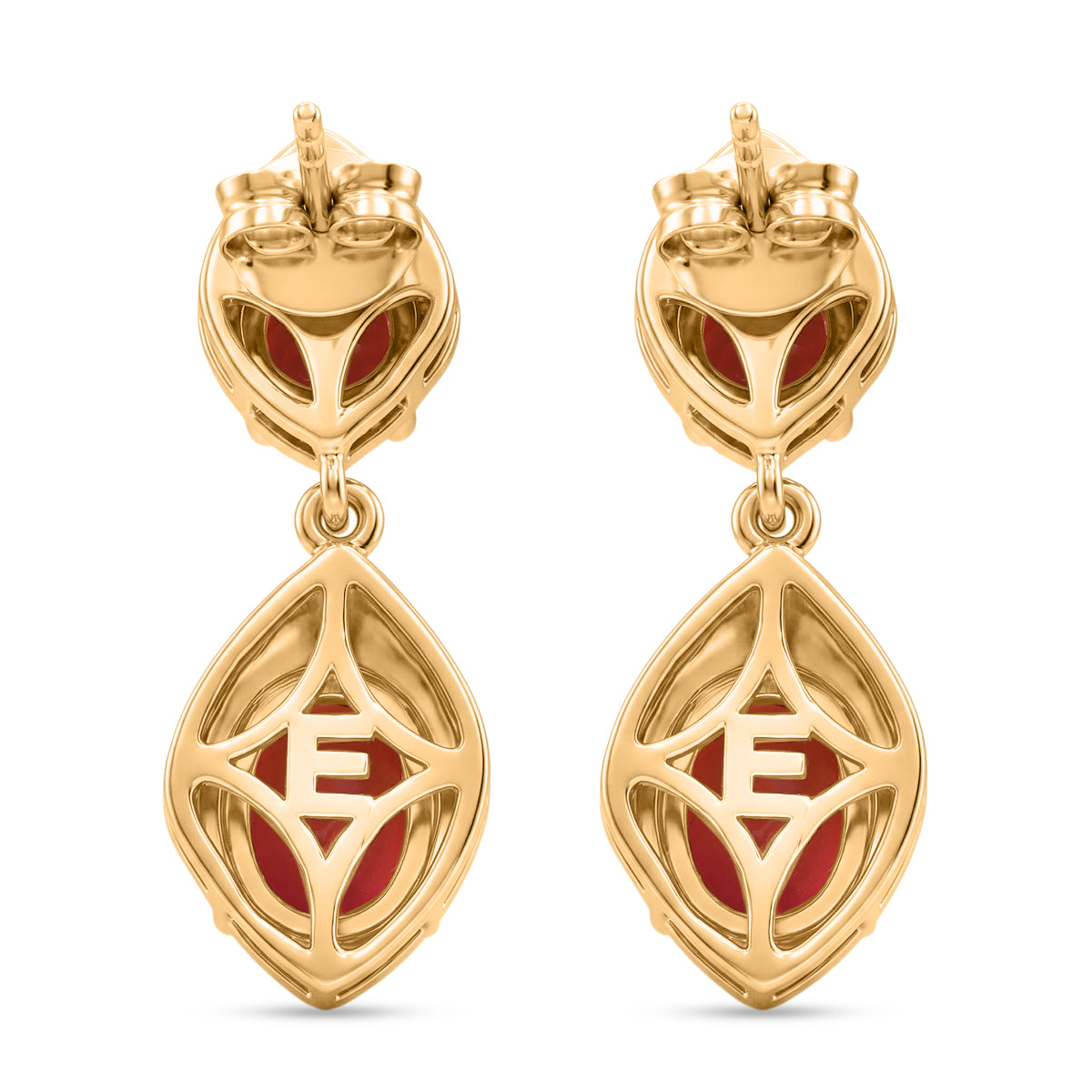 EVER TRUE Sunset Quarz Triplette Ohrringe Nickelfreies Messing ca. 6,22 ct.