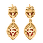 EVER TRUE Sunset Quarz Triplette Ohrringe Nickelfreies Messing ca. 6,22 ct.