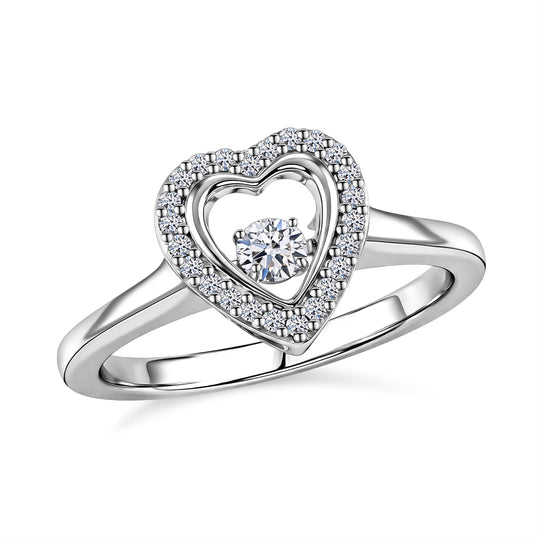 LUXURIANT DIAMOND - Lab Grown Diamant SI-GH Ring 925 Silber Rhodiniert (Größe 16.00) ca. 0,25 ct