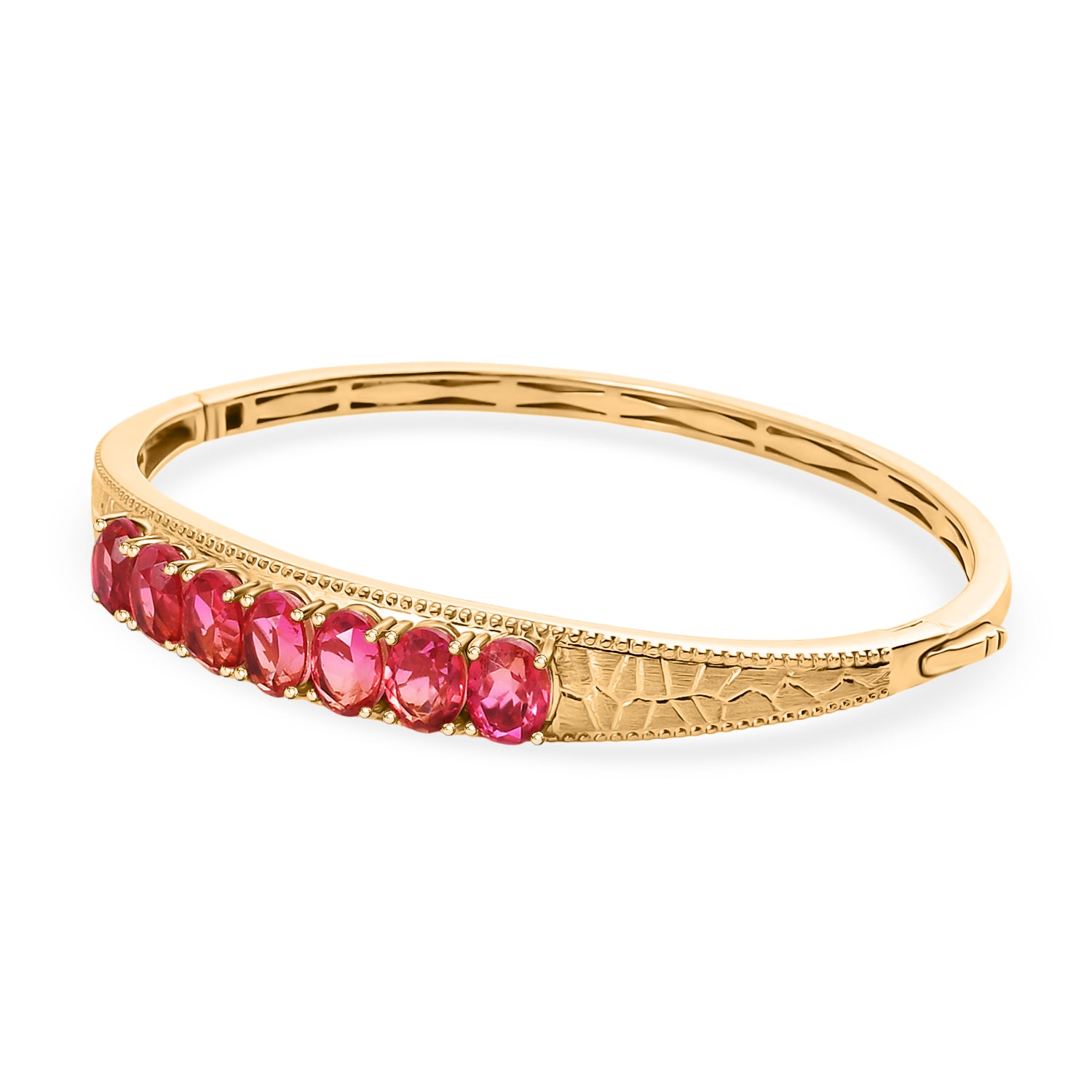 EVER TRUE Sunset Quarz Triplette Armreif ca. 19 cm Nickelfreies Messing ca. 10,48 ct.
