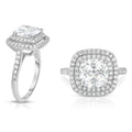 Weißer Zirkonia Ring Nickelfreies Messing (Größe 20.00)