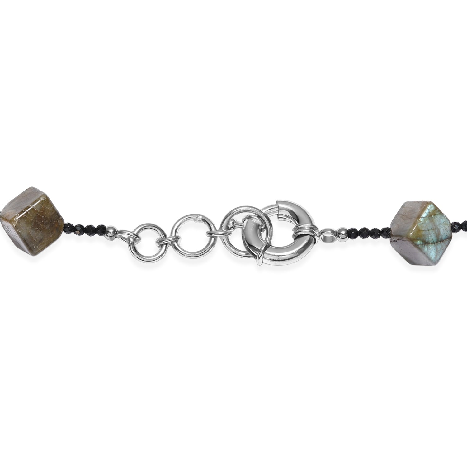 EVER TRUE Labradorit, Schwarzer Spinell Halskette ca. 45 cm Nickelfreies Messing ca. 360.00 ct