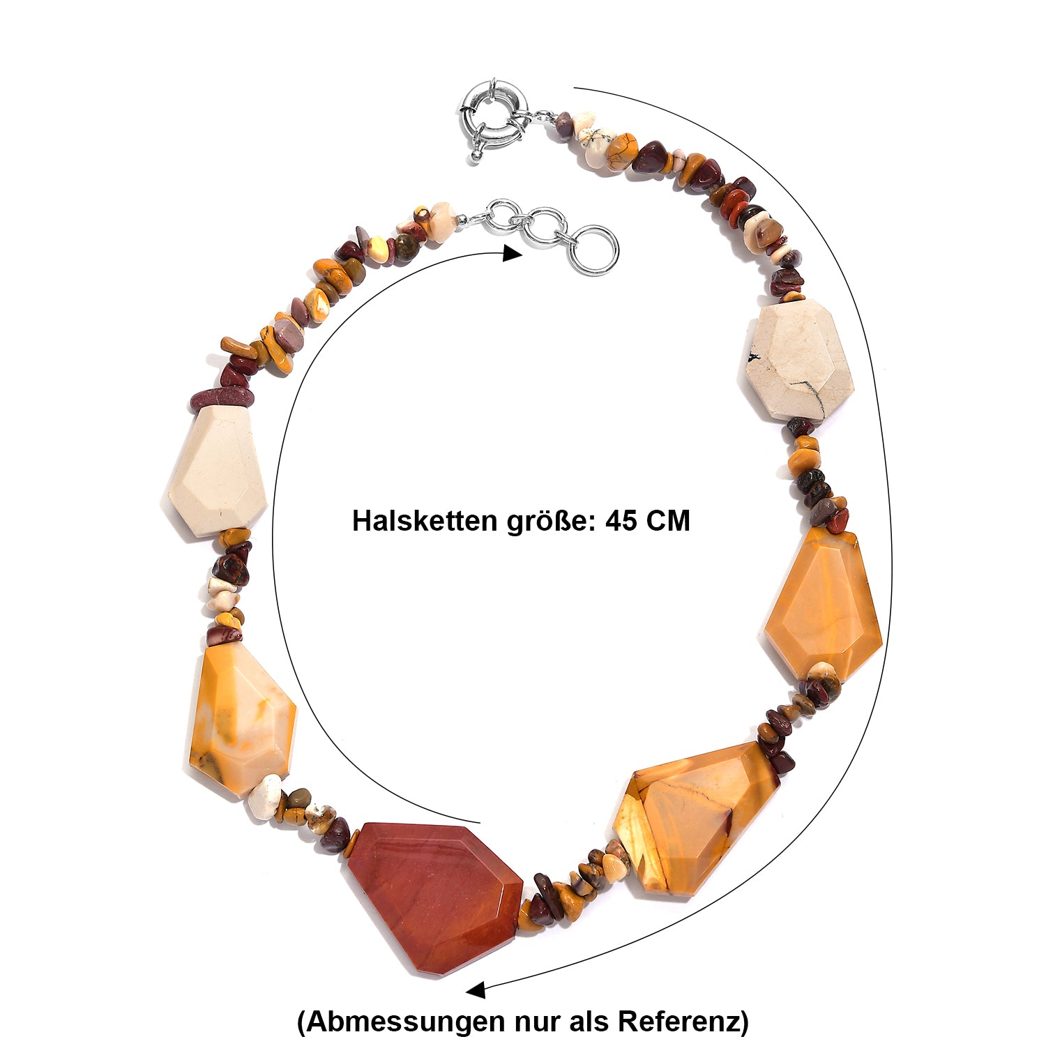 EVER TRUE Mookite Halskette ca. 45 cm Nickelfreies Messing ca. 345.00 ct