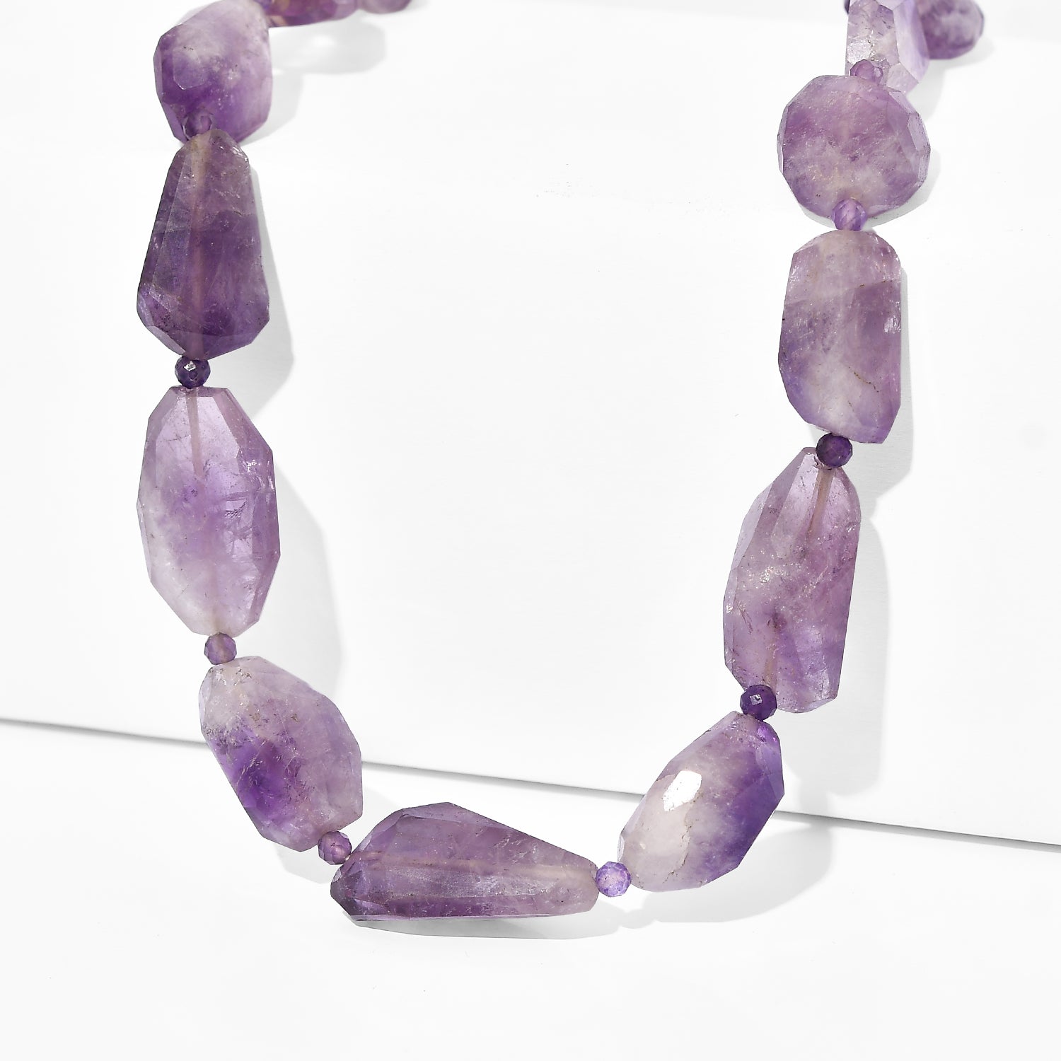 EVER TRUE Amethyst Halskette ca. 45 cm Nickelfreies Messing ca. 320.00 ct
