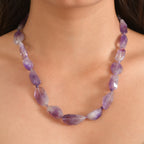 EVER TRUE Amethyst Halskette ca. 45 cm Nickelfreies Messing ca. 320,00 ct.