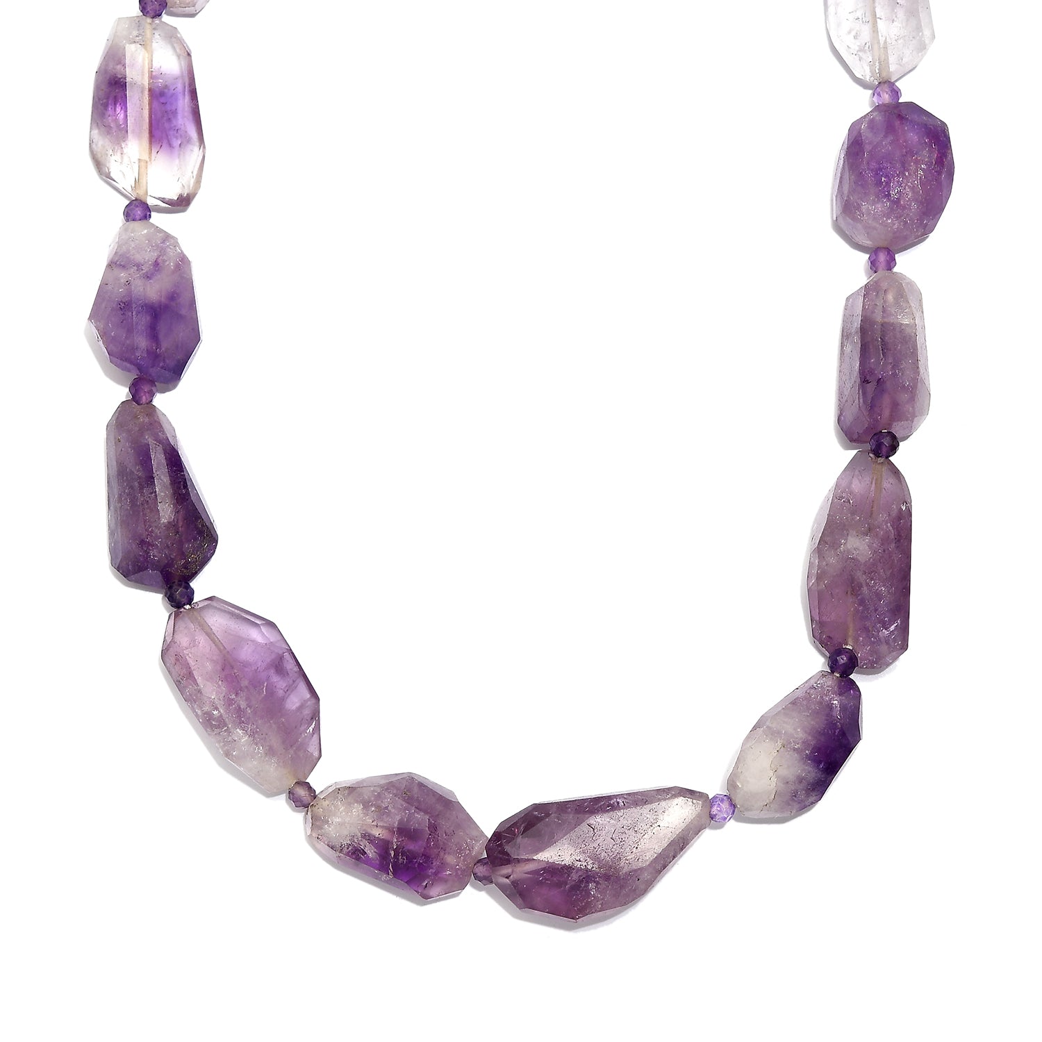 EVER TRUE Amethyst Halskette ca. 45 cm Nickelfreies Messing ca. 320.00 ct