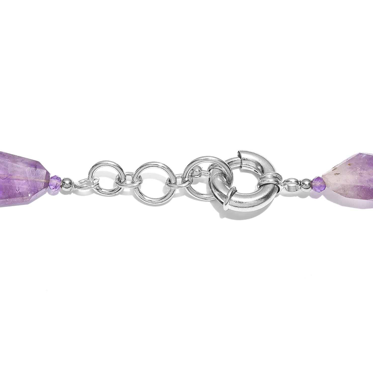 EVER TRUE Amethyst Halskette ca. 45 cm Nickelfreies Messing ca. 320.00 ct