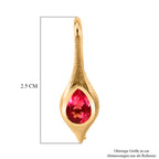 D'Joy Sunset Quarz Triplette Ohrringe 925 Silber 750 Gelb Vergoldet ca. 1,85 ct.