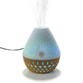 LIVMORE Vulcano Luftbefeuchter und Aromadiffusor mit 7 ätherischen Ölen, LED Farbwechsel, 200ml, Kaffee