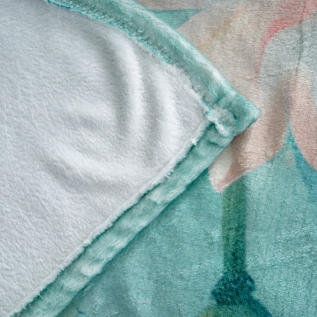 Digital print flannel blanket 240gsm flannel, 100% polyester (150*200cm) One side digital print, one side white color