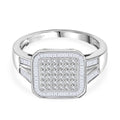D'Joy Weißer Diamant Ring 925 Silber rhodiniert (Größe 17.00) ca. 1.00 ct