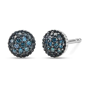 CULLINAN MINE - Blauer Diamant Ohrringe (IR) Nickelfreies Messing ca. 0.18 ct
