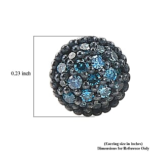 CULLINAN MINE - Blauer Diamant Ohrringe (IR) Nickelfreies Messing ca. 0.18 ct