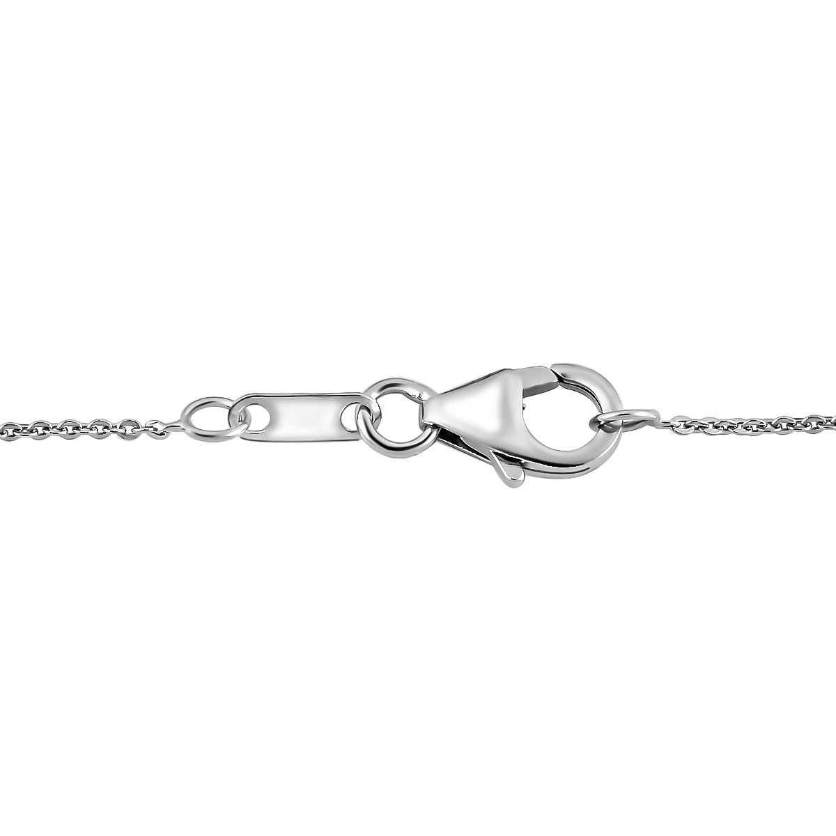 LUXURIANT DIAMOND - Lab Grown Blauer Diamant SI, Lab Grown Rosa Diamant Halskette ca. 50 cm 925 Silber Rhodiniert (10-15 Werktage Lieferzeit) ca. 1.00 ct