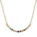 LUXURIANT DIAMOND - Lab Grown Blauer Diamant SI, Lab Grown Rosa Diamant Halskette ca. 50 cm 925 Silber 750 Gelbgold vermeil (10-15 Werktage Lieferzeit) ca. 1.00 ct