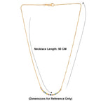LUXURIANT DIAMOND - Lab Grown Blauer Diamant SI, Lab Grown Rosa Diamant Halskette ca. 50 cm 925 Silber 750 Gelbgold vermeil (10-15 Werktage Lieferzeit) ca. 1.00 ct