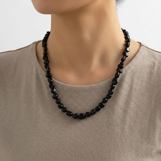 Glasachat Halskette 46 cm Reine Legierung ca. 37.84 ct