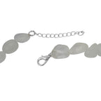 Weißer Quarz Halskette 16 cm Reine Legierung ca. 51.30 ct