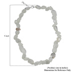 Weißer Quarz Halskette 16 cm Reine Legierung ca. 51.30 ct