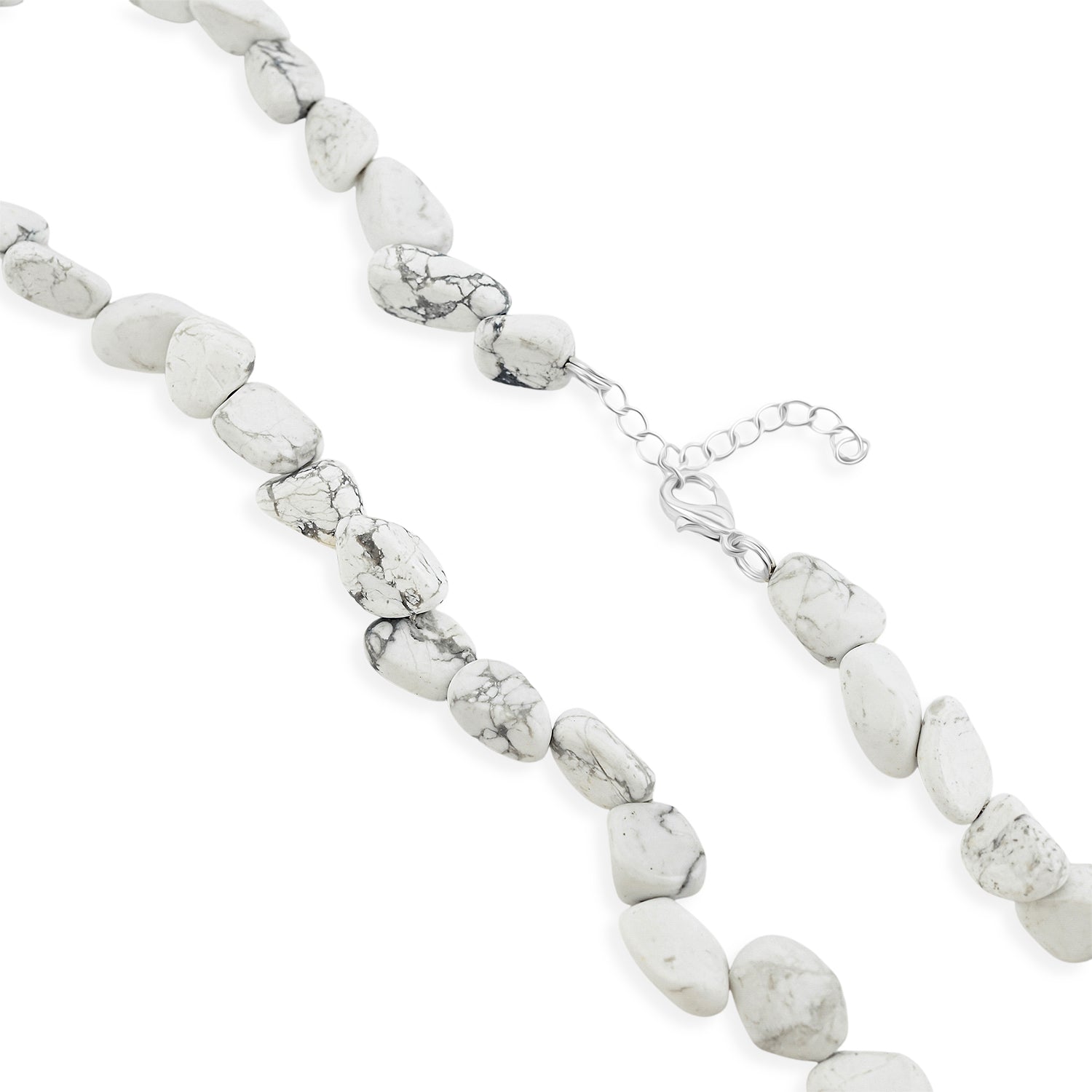 Weißer Howlit Halskette 16 cm Reine Legierung ca. 39.60 ct
