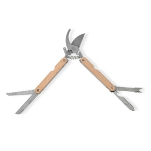 Stainless+wooden knives,with saw and fork and hook