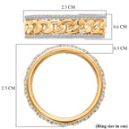 LUXURIANT DIAMOND - Lab Grown Diamant SI-GH Ring 925 Silber 750 Gelbgold vermeil (Größe 19.00) ca. 0,50 ct