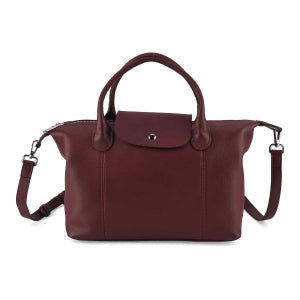 Echtleder Crossbody-Tasche, kompaktes Design, 2 Reißverschlussfächer außen, 2 Innenfächer mit Reißverschluss, 1 Steckfach, 28x14x20 cm, Schwarz