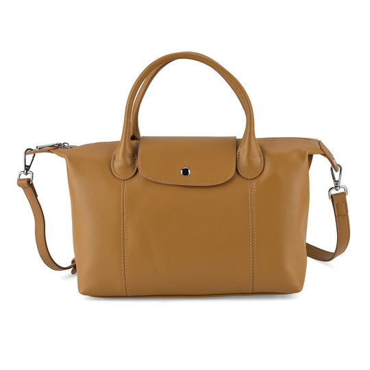 Echtleder Crossbody-Tasche, kompaktes Design, 2 Reißverschlussfächer außen, 2 Innenfächer mit Reißverschluss, 1 Steckfach, 28x14x20 cm, Burgunder