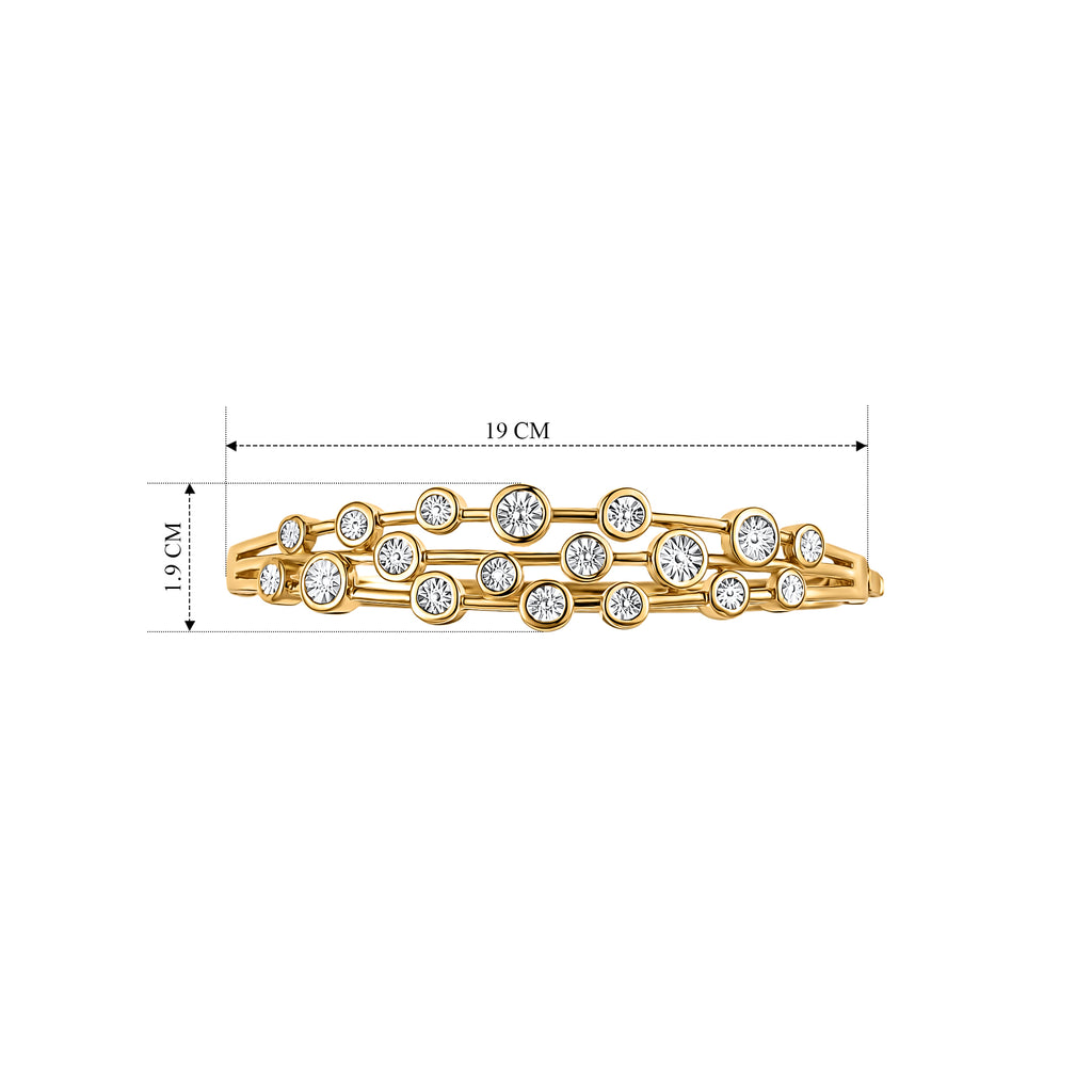 EVER TRUE Weißer Diamant Armreif ca. 19 cm Nickelfreies Messing ca.