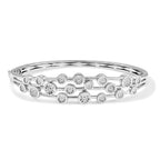 EVER TRUE Weißer Diamant Armreif ca. 19 cm Nickelfreies Messing Rhodiniert ca.