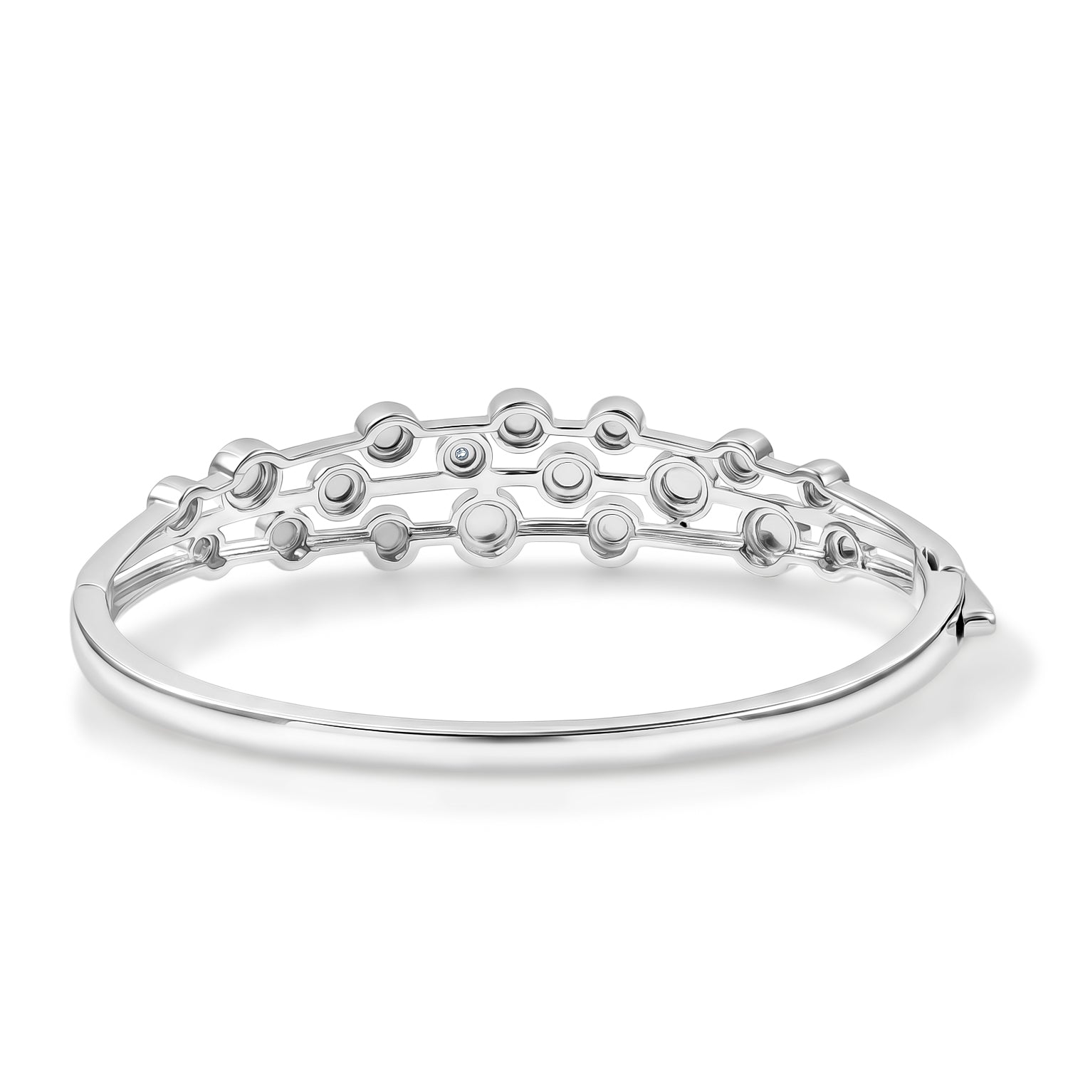 EVER TRUE Weißer Diamant Armreif ca. 19 cm Nickelfreies Messing Rhodiniert ca.