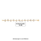 EVER TRUE Süßwasser Perle (7-7.5 mm), Weißer Topas Armband ca. 19 cm Nickelfreies Messing 33.56 ct