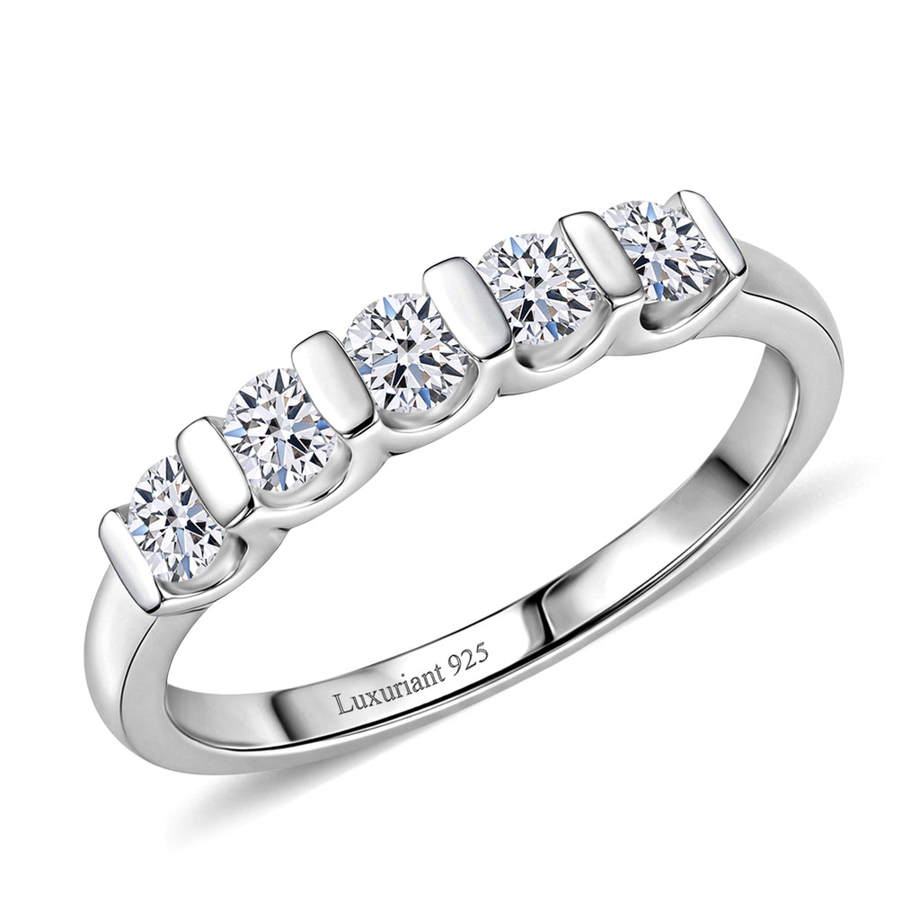 LUXURIANT DIAMOND - Lab Grown Diamant SI-GH Ring 925 Silber Rhodiniert (Größe 17.00) ca. 0,50 ct