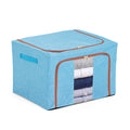 Wardrobe storage box 50*40*33CM Color:light blue material:linen-cotton