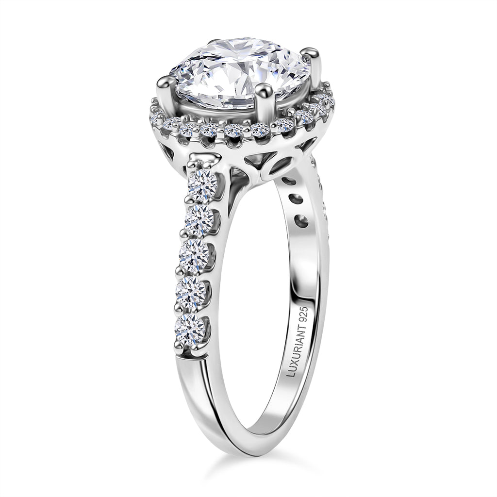 LUXURIANT DIAMOND - Lab Grown Diamant SI-GH SGL zertifiziert Ring 925 Silber rhodiniert (Größe 17.00) ca. 3.00 ct