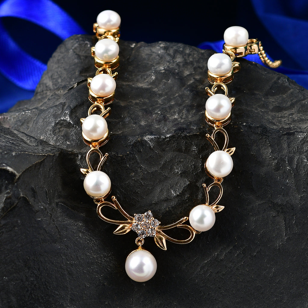 EVER TRUE Süßwasser Perle (9-9.5 mm) Halskette ca. 50 cm Nickelfreies Messing 31.95 ct