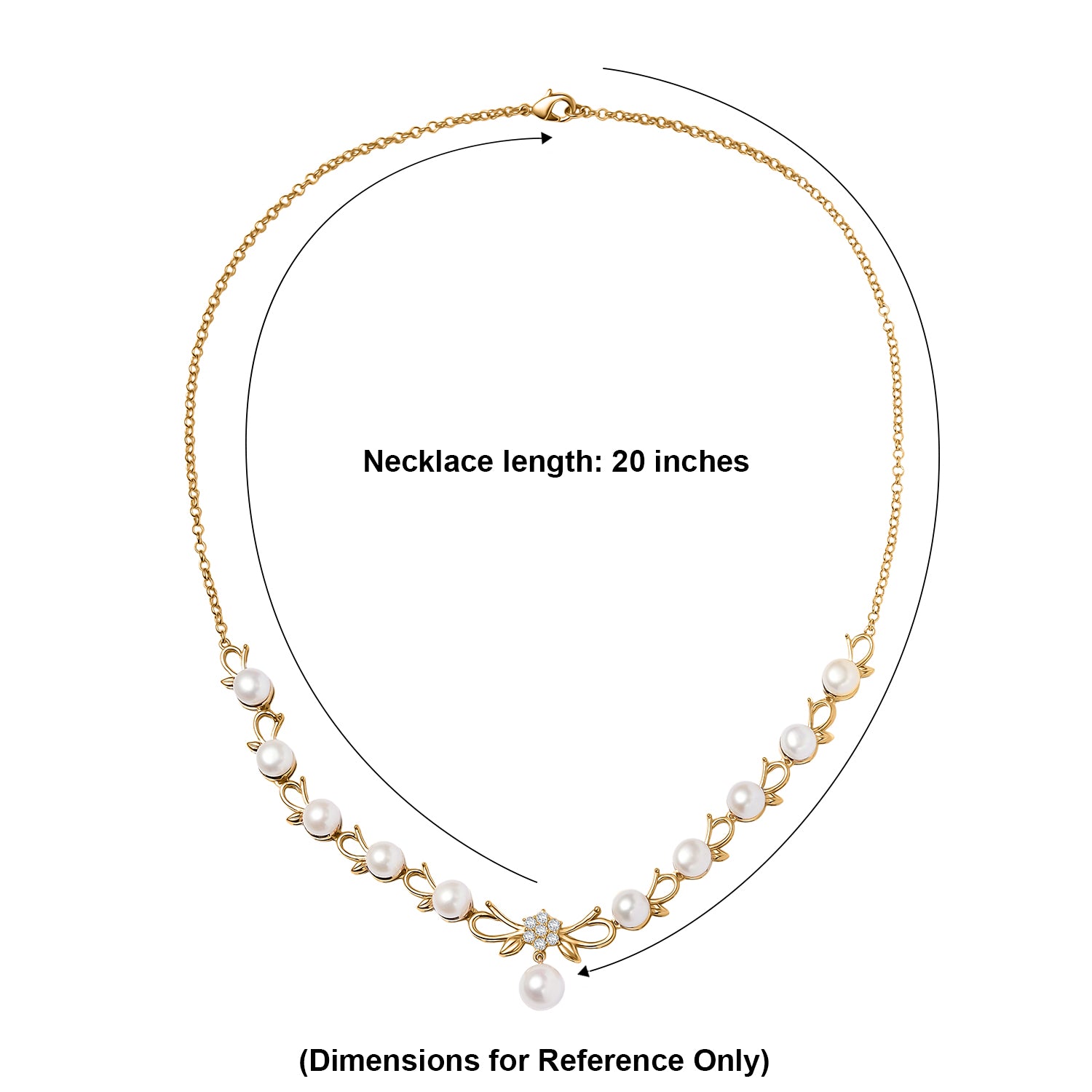 EVER TRUE Süßwasser Perle (9-9.5 mm) Halskette ca. 50 cm Nickelfreies Messing 31.95 ct