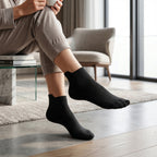 LIVMORE Tommle Kupfer-Kompressionssocken 8er-Set, Infrarot-Wärmeeffekt, Schwarz und Grau, Größe L 41-45
