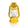 Dekorative LED Sturmlaterne mit Warmlicht Effekt, Goldfarben