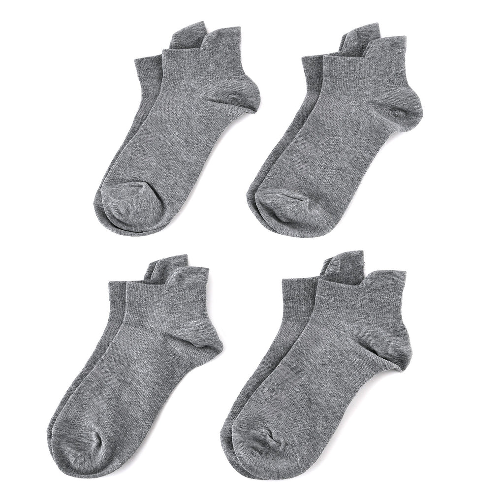 LIVMORE - 4er Set Kupfer-Infrarot-Kompressionssocken, schweißableitend, geruchshemmend, selbstwärmender Effekt, passend für Schuhgröße 36-41, Grau