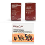 Livmore  Set of 3 Plastic Camel With Golden Tube Size- 4.5/6/7 cm Color-Black and Golden