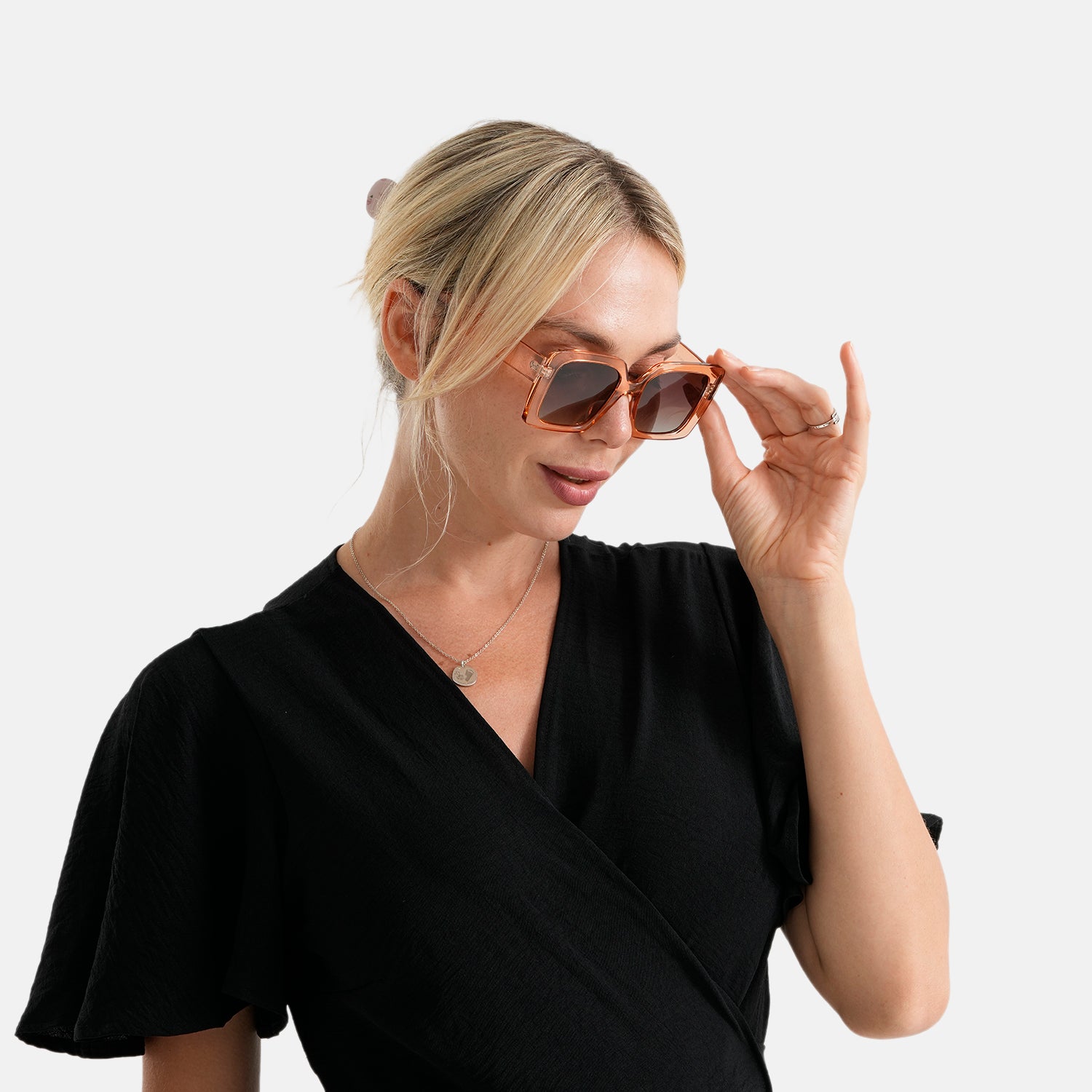 LA MAREY Sonnenbrille mit UV400 Schutz, polarisierte TAC-Gläser, PC-Rahmen, 15 x 15 cm, Teefarben