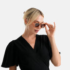 LA MAREY Sonnenbrille mit UV400 Schutz, polarisierte TAC-Gläser, PC-Rahmen, 15 x 15 cm, Teefarben