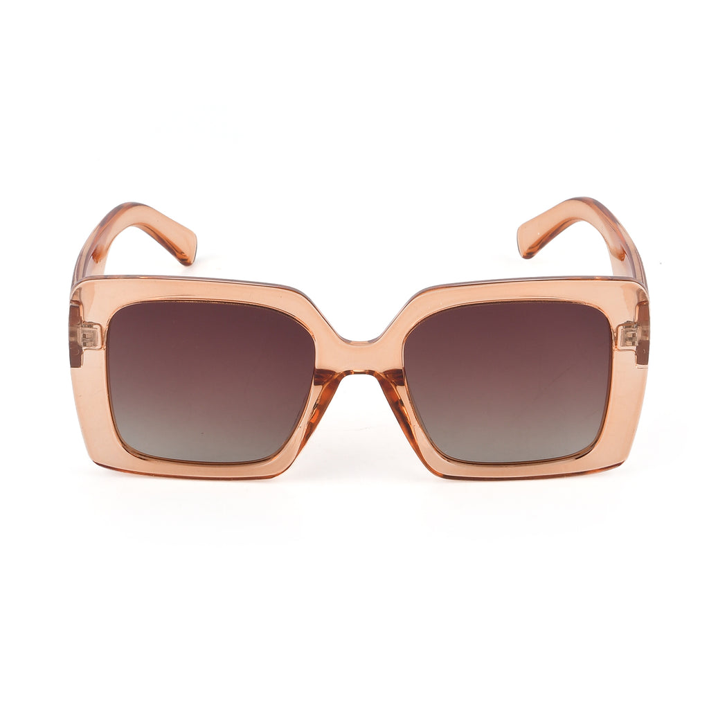 LA MAREY Sonnenbrille mit UV400 Schutz, polarisierte TAC-Gläser, PC-Rahmen, 15 x 15 cm, Teefarben